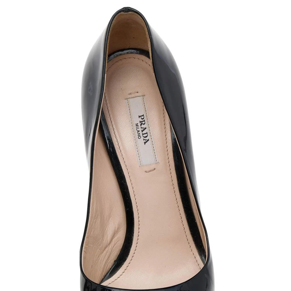 Prada Black Patent Leather Platform Pumps Size 37.5 商品