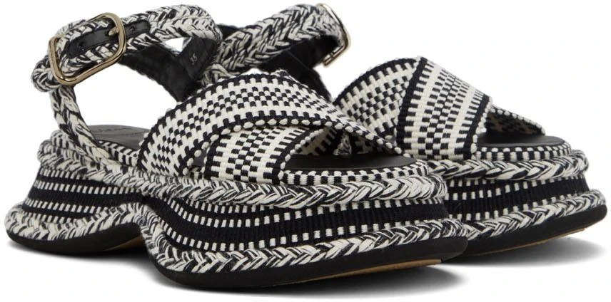 商品Chloé|Black & White Meril Flat Sandals,价格¥3191,第4张图片详细描述