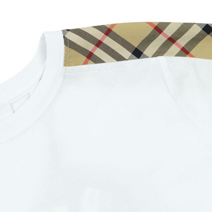 商品Burberry|White Short Sleeve Walton T Shirt,价格¥1302,第4张图片详细描述