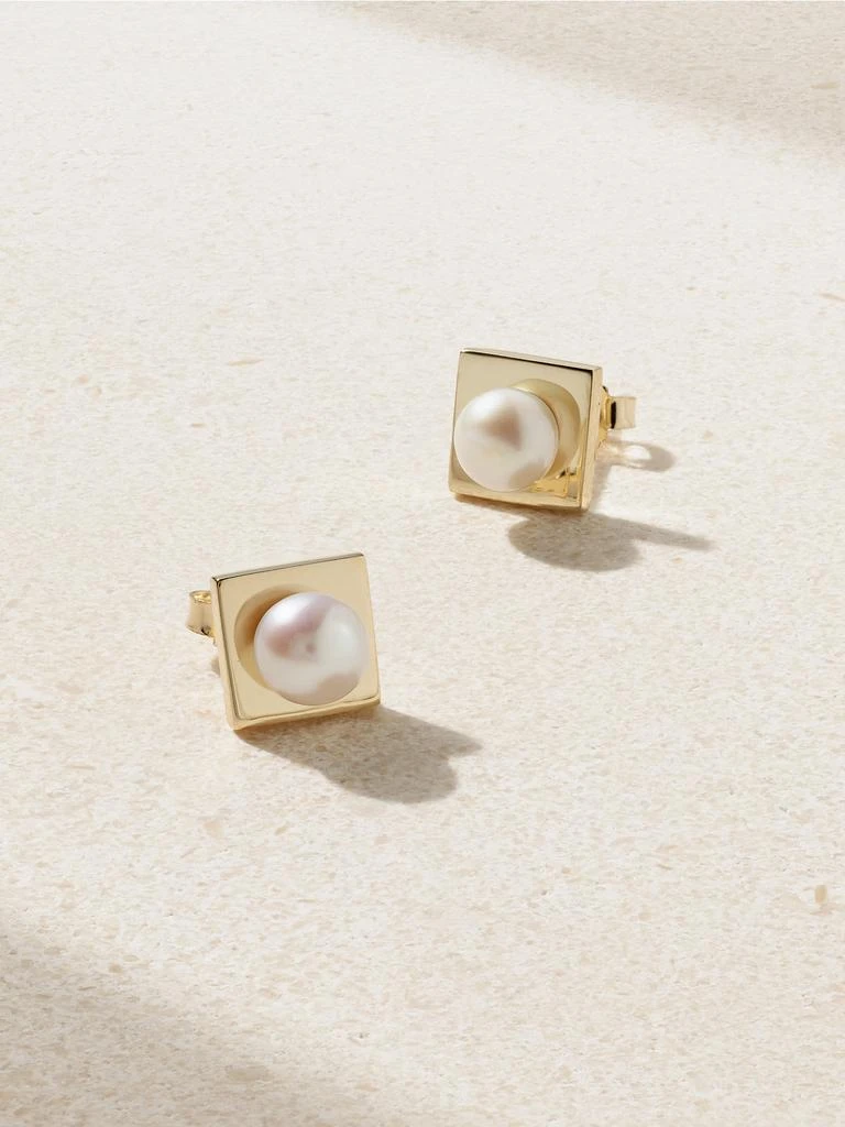 商品Mizuki|14k 黄金珍珠耳钉,价格¥6887,第1张图片