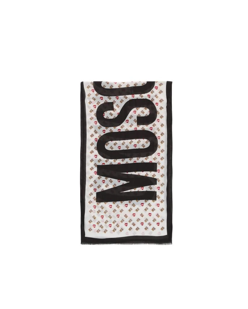 商品Moschino|Teddy Bear and Hearts Jacquard Logo Scarf,价格¥373,第1张图片