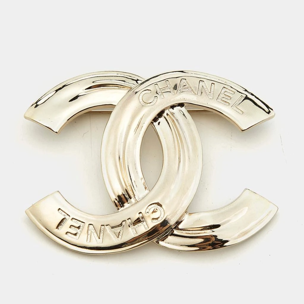 商品[二手商品] Chanel|Chanel CC Gold Tone Brooch,价格¥3789,第1张图片
