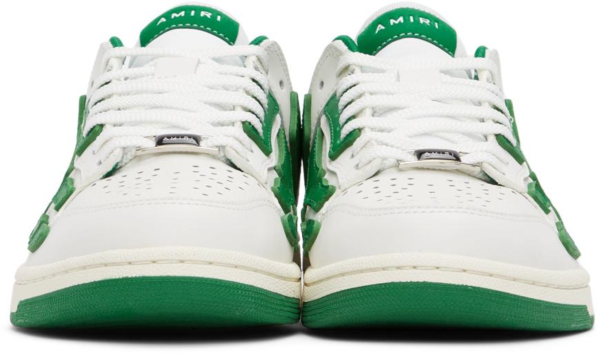 White & Green Low Skel Top Sneakers商品第2张图片规格展示