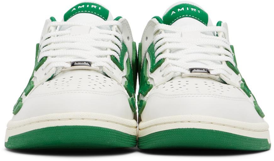 商品AMIRI|White & Green Low Skel Top Sneakers,价格¥4828,第4张图片详细描述