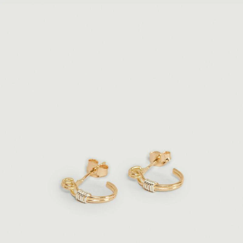 商品MONSIEUR|Edgar Small gold hoop earrings Or jaune MONSIEUR,价格¥2398,第2张图片详细描述