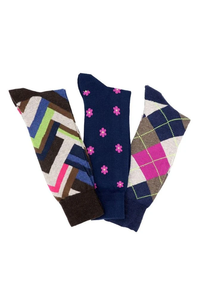 商品Lorenzo Uomo|Dress Crew Socks - Pack of 3,价格¥151,第1张图片