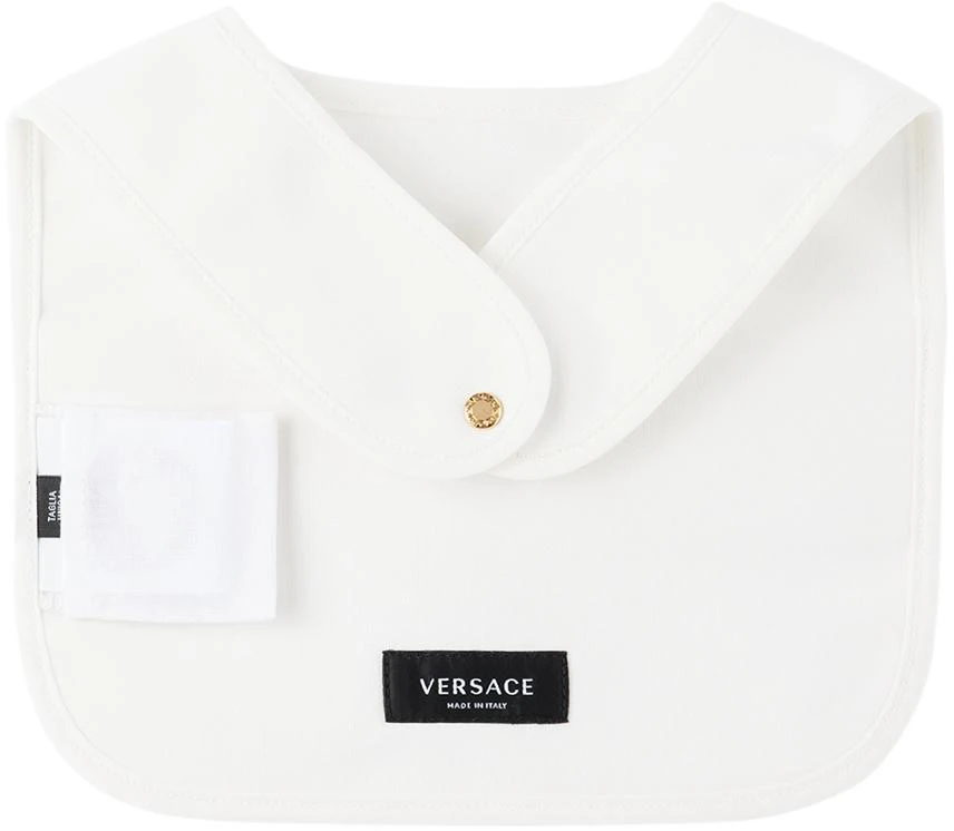 商品Versace|Baby White Greca Bib,价格¥281,第2张图片详细描述
