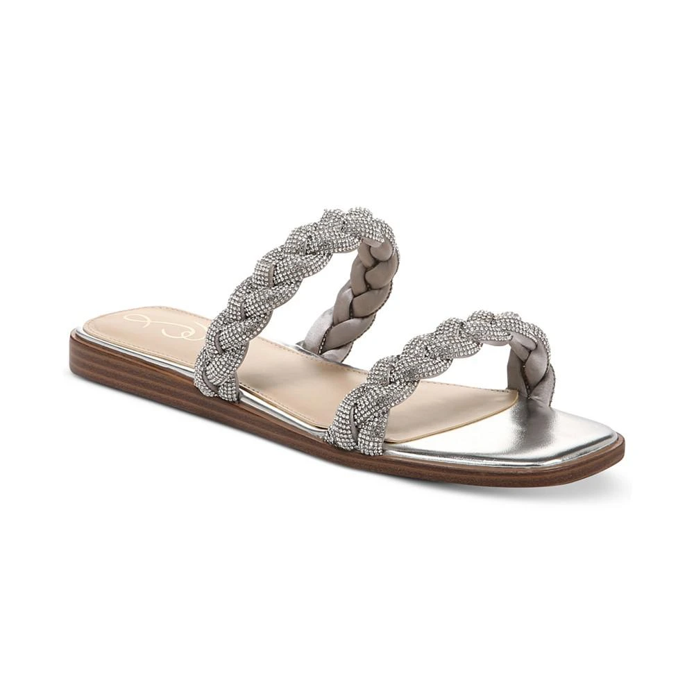 商品Sam Edelman|Inette Rhinestone Braided Slide Sandals,价格¥389,第1张图片