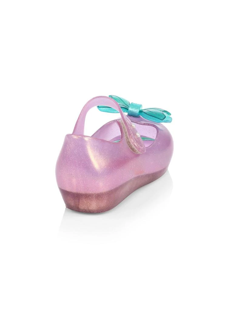 商品Mini Melissa|Baby's, Little Girl's & Girl's Little Mermaid Glitter Resin Ballet Flats,价格¥262,第2张图片详细描述