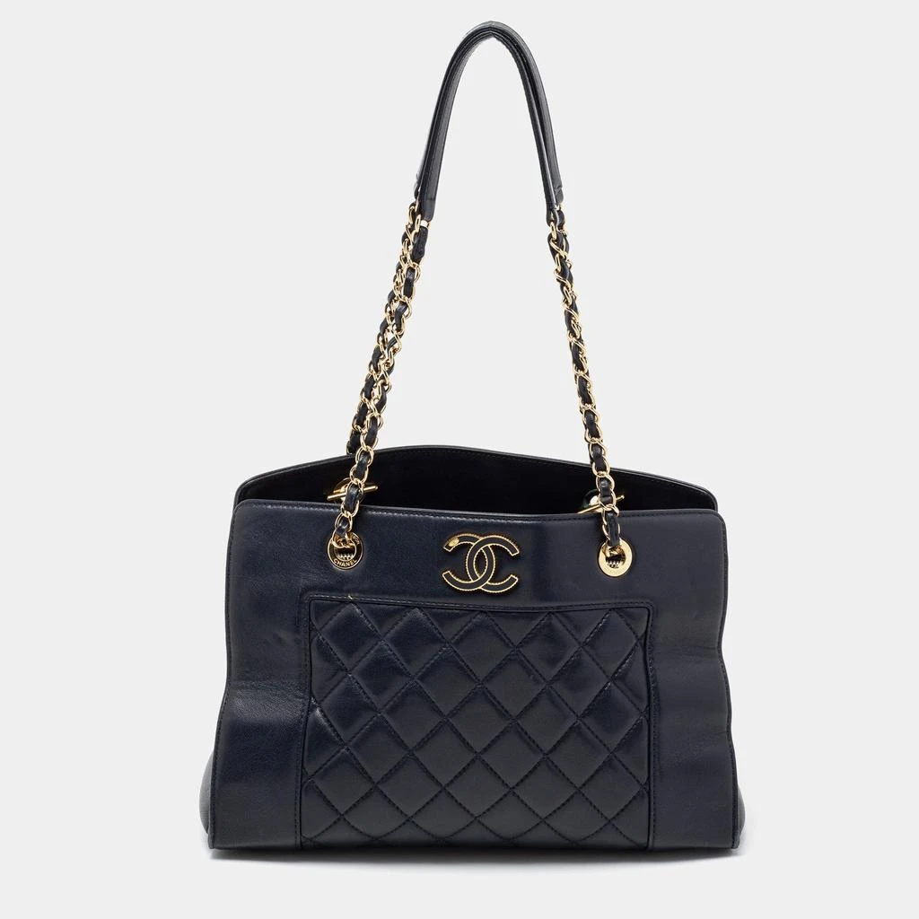 商品[二手商品] Chanel|Chanel Blue Quilted Leather Large Shopper Tote,价格¥13120,第1张图片