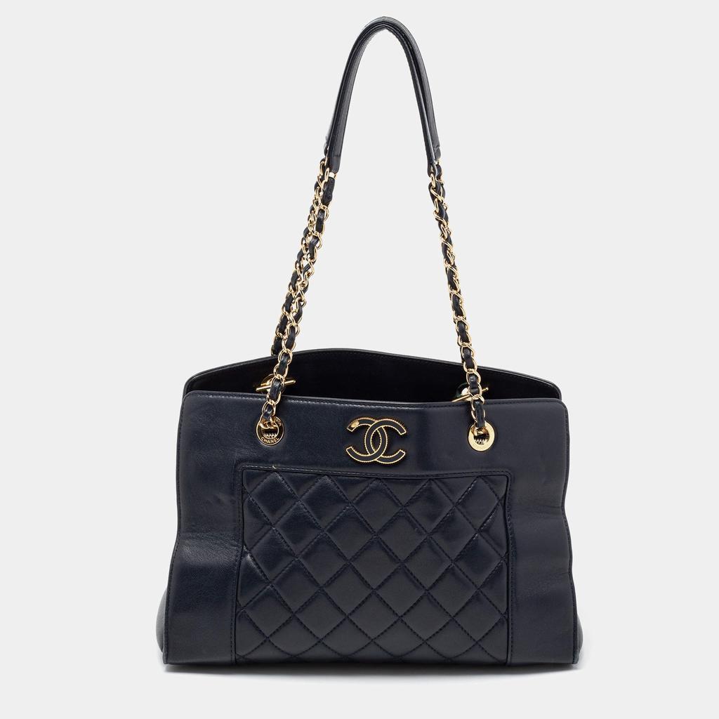 商品[二手商品] Chanel|Chanel Blue Quilted Leather Large Shopper Tote,价格¥15667,第1张图片