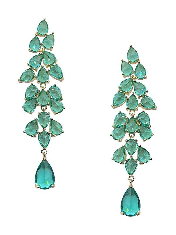 商品Eye Candy LA|Alice 18K Goldplated & Cubic Zirconia Earrings,价格¥375,第1张图片