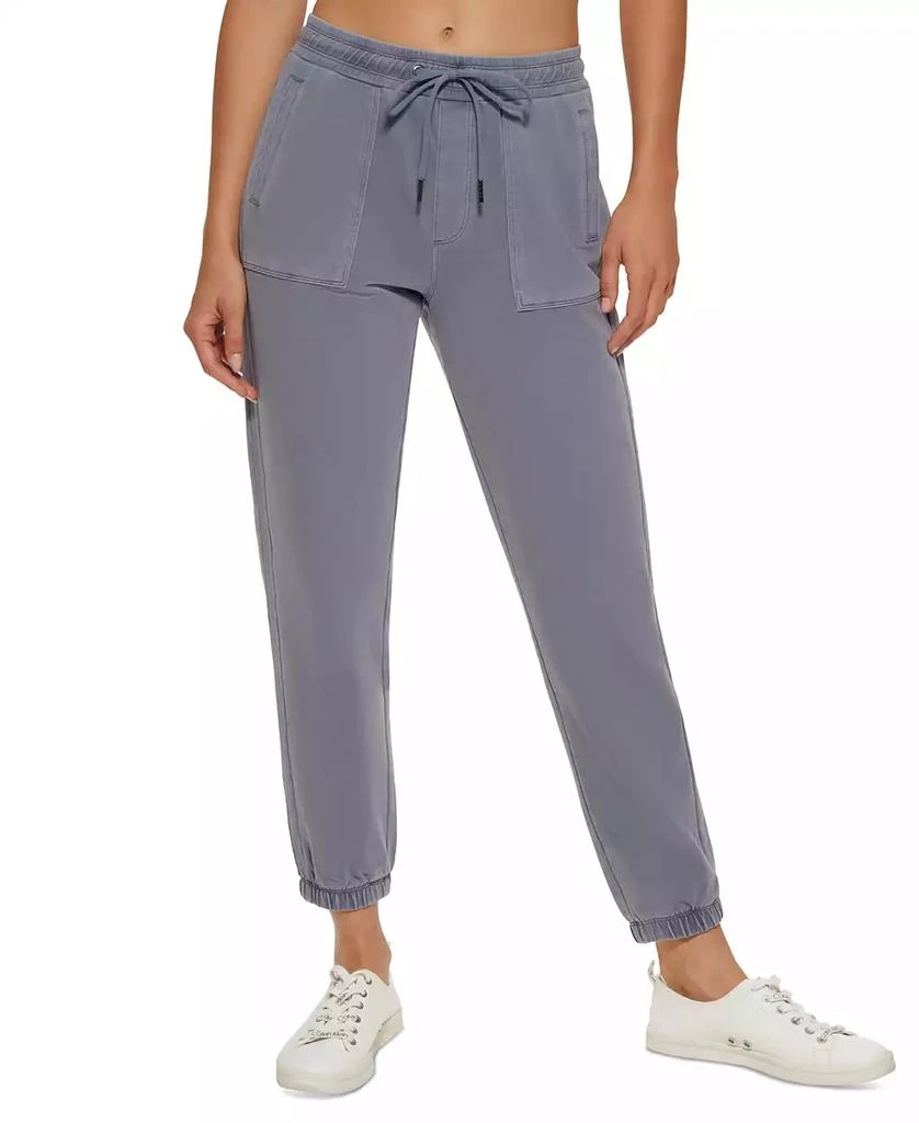 商品Calvin Klein|Women's Garment Dye Smocked Waist Joggers,价格¥211,第1张图片