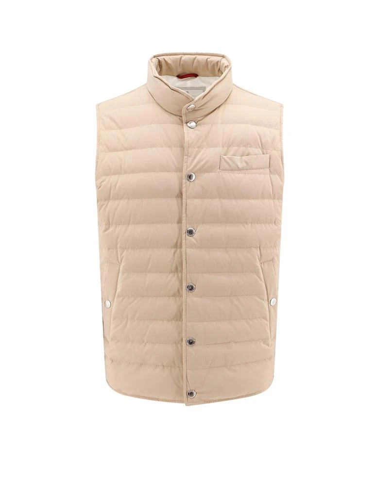 商品Brunello Cucinelli|Padded and quilted nylon sleeveless jacket,价格¥7523,第1张图片