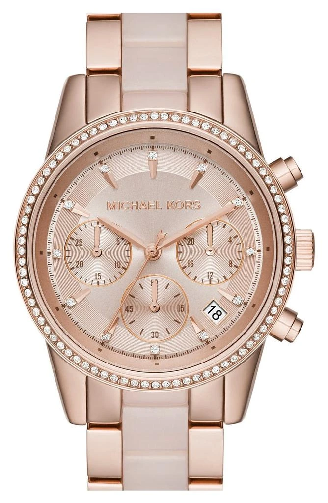 商品Michael Kors|'Ritz' Chronograph Bracelet Watch, 37mm,价格¥1126,第1张图片