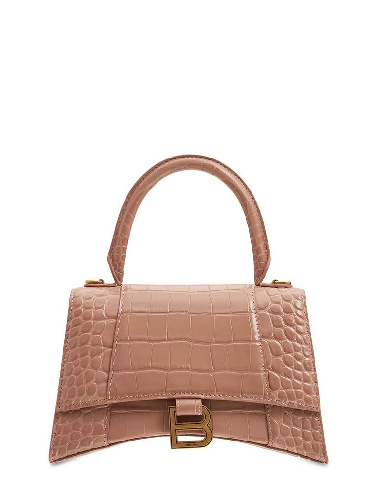 商品Balenciaga|Hourglass Croc Embossed Leather Bag,价格¥23199,第1张图片