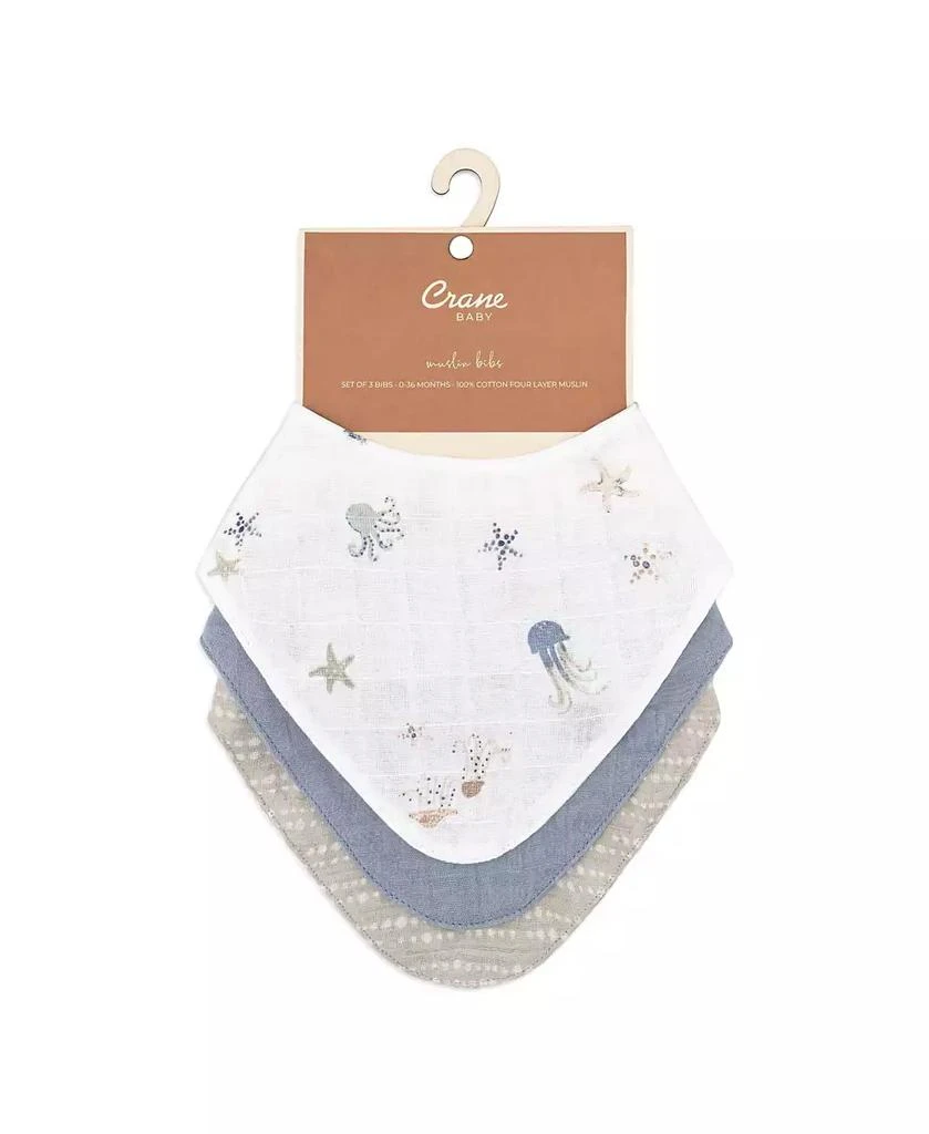 商品Crane Baby|Infants Cove Sea Life Muslin Bib, 3-Pc. Set,价格¥225,第3张图片详细描述