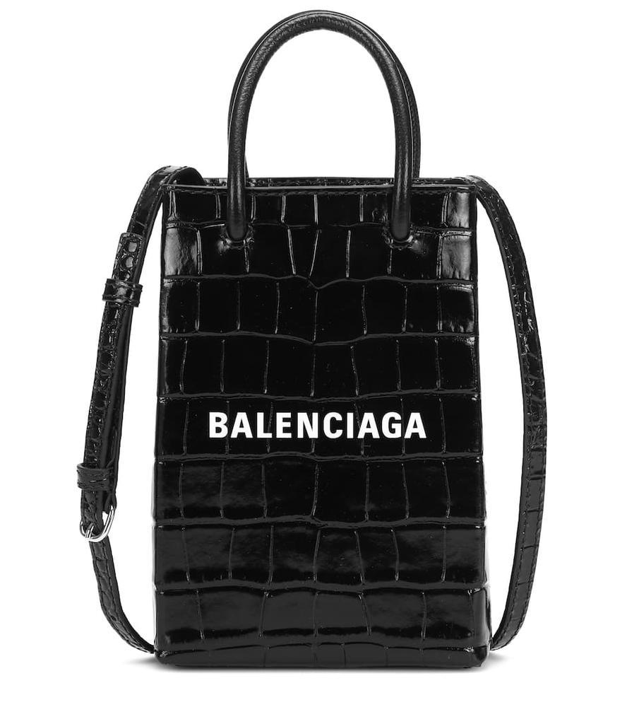 商品Balenciaga|Shopping Phone Pouch leather tote,价格¥7939,第1张图片