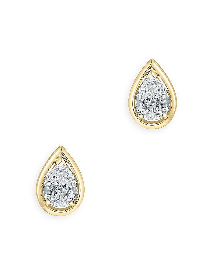 商品Bloomingdale's|Oval Shaped Diamond Stud Earrings in 14K Yellow Gold, 0.56 ct. t.w. - Exclusive,价格¥6179,第2张图片详细描述