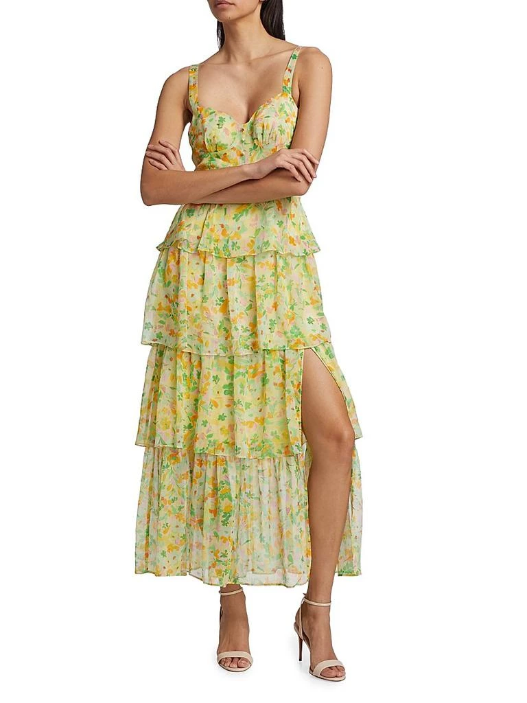 商品ASTR|Midsummer Tiered Floral Maxi Dress,价格¥565,第3张图片详细描述