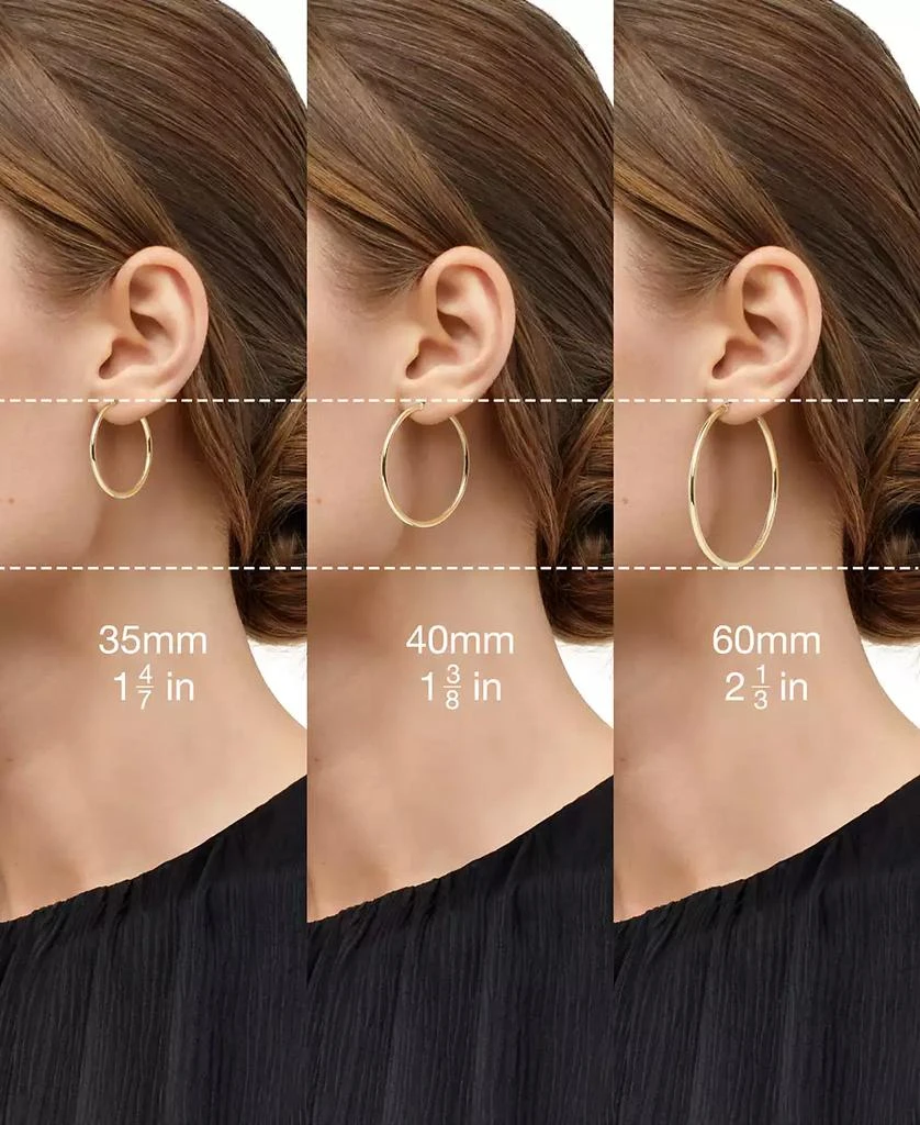 商品Macy's|Polished Triple Row Small Hoop Earrings in 10k Gold, White Gold, & Rose Gold,价格¥1375,第3张图片详细描述