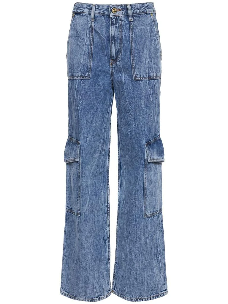 商品Ganni|Angi Crinkle Denim Jeans,价格¥1617,第1张图片