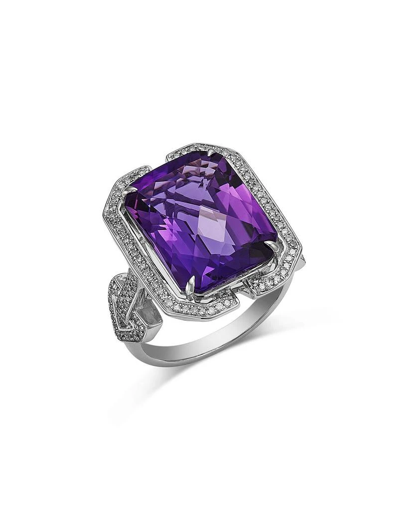 商品Bloomingdale's Fine Collection|14K White Gold Amethyst & Diamond Ring,价格¥32221,第1张图片