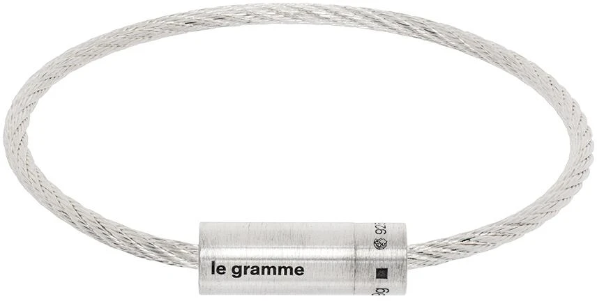 商品Le Gramme|Silver 'Le 9g' Cable Bracelet,价格¥3126,第1张图片