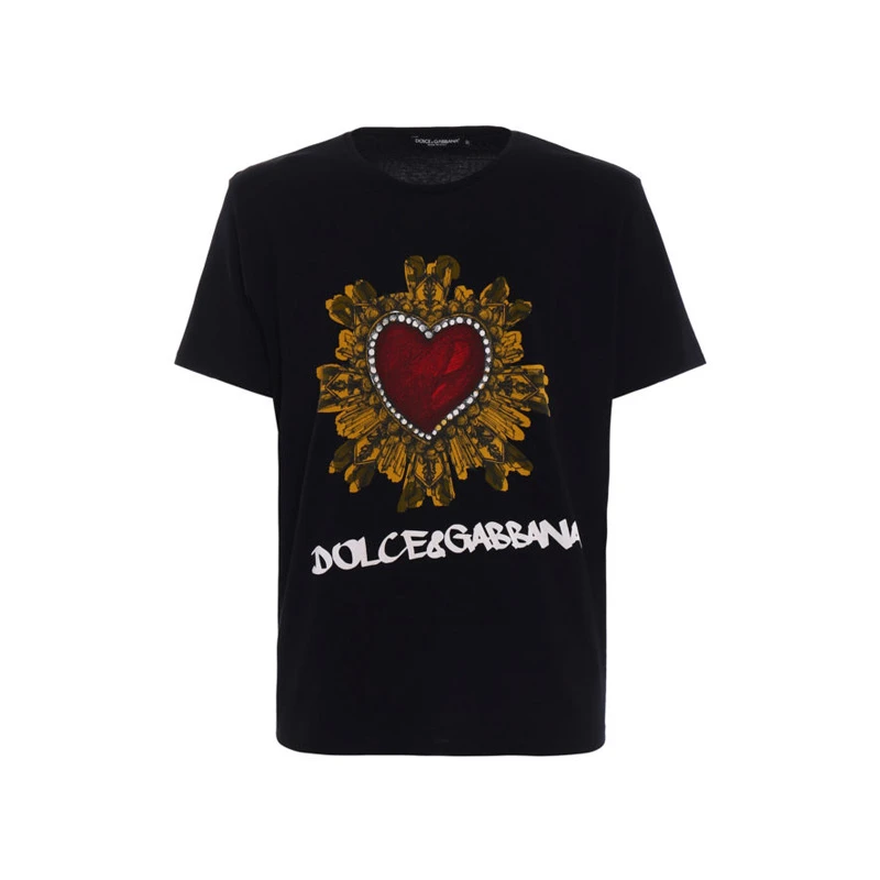 商品Dolce & Gabbana|Dolce&Gabbana 杜嘉班纳 男士黑色圆领半袖 G8IG8T-FH7OF-HNP30,价格¥1297,第1张图片