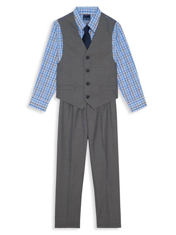 商品Nautica|Little Boy's Sharkskin 4-Piece Clothing Set,价格¥318,第1张图片