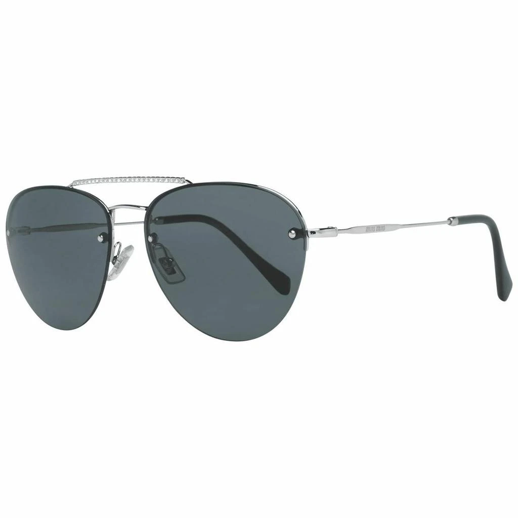 商品Miu Miu|Miu Miu Women's Sunglasses - Core Silver Tone Metal Frame Black Lens | 54US-1BC1A159,价格¥887,第1张图片