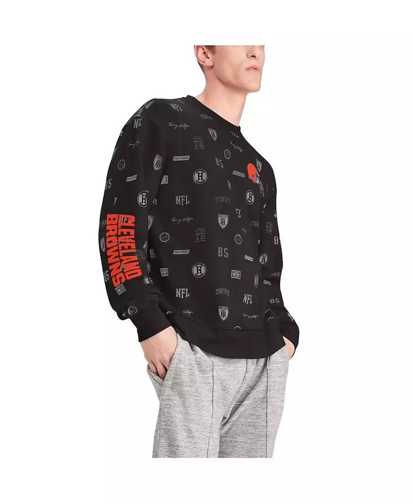 商品Tommy Hilfiger|Men's Black Cleveland Browns Reid Graphic Pullover Sweatshirt,价格¥449,第4张图片详细描述