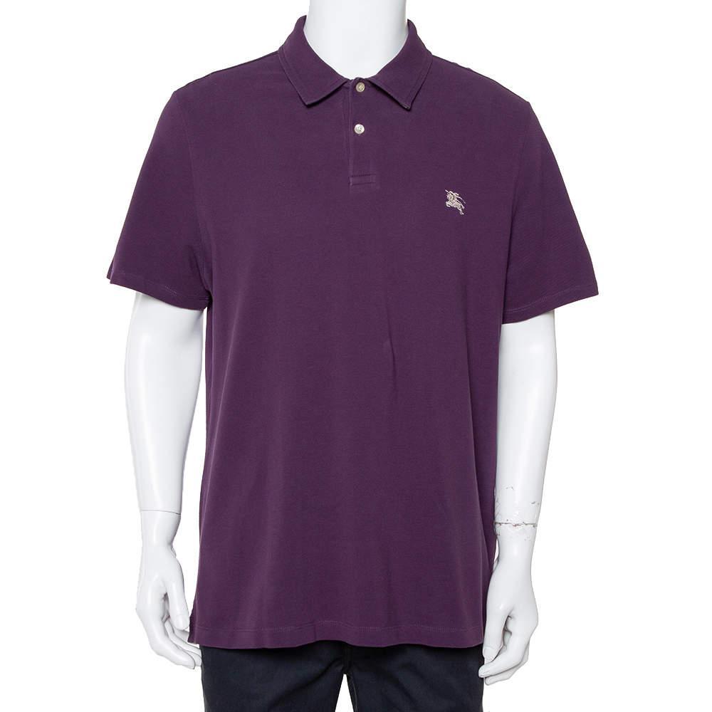 商品[二手商品] Burberry|Burberry Brit Purple Cotton Pique Polo T-Shirt XXL,价格¥739,第1张图片