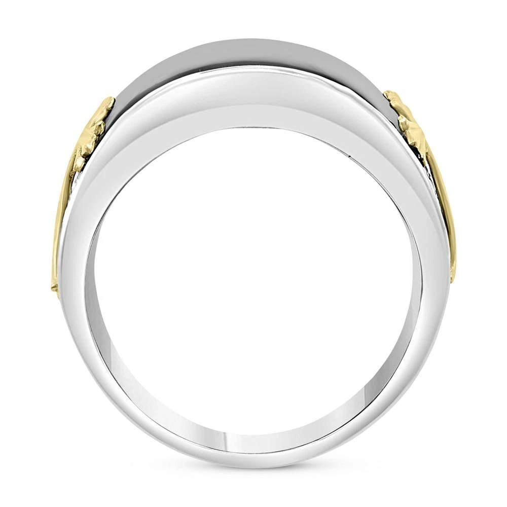 商品Effy|EFFY® Men's Onyx Cross Ring in Sterling Silver & 18k Gold-Plate,价格¥1671,第4张图片详细描述