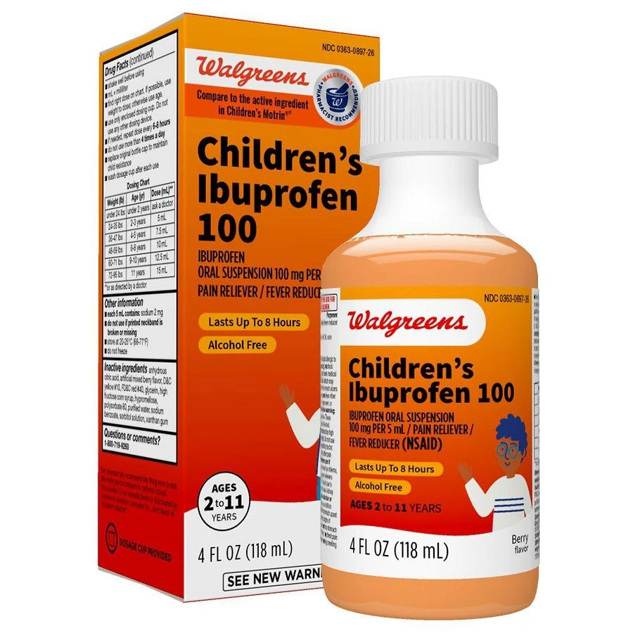 商品Walgreens|Children's Ibuprofen Oral Suspension Berry,价格¥60,第2张图片详细描述