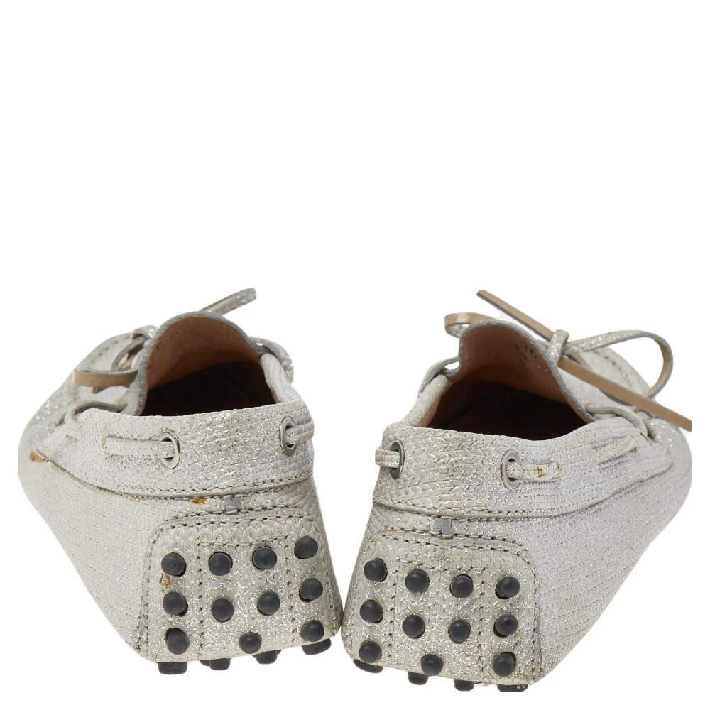 商品[二手商品] Tod's|Tod's Silver Glitter Slip on Loafers Size 36,价格¥978,第5张图片详细描述