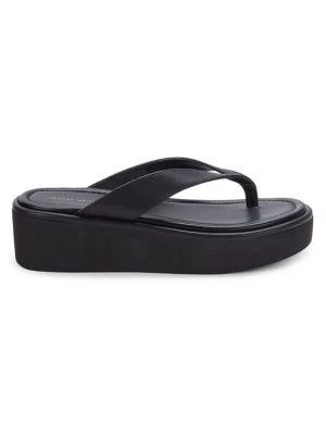 商品Stuart Weitzman|​Leather Thong Toe Platform Sandals,价格¥764,第1张图片