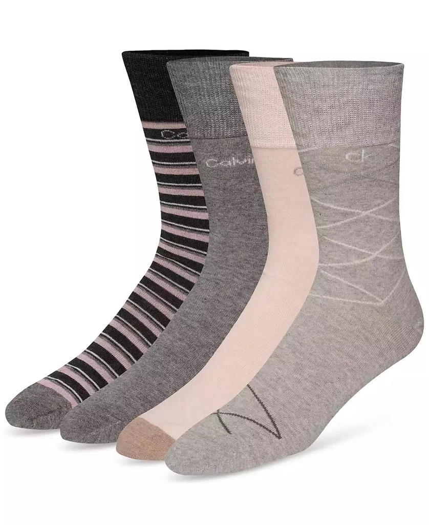 商品Calvin Klein|Men's Multi-Pattern Assorted Dress Crew Socks, 4-Pack,价格¥151,第3张图片详细描述