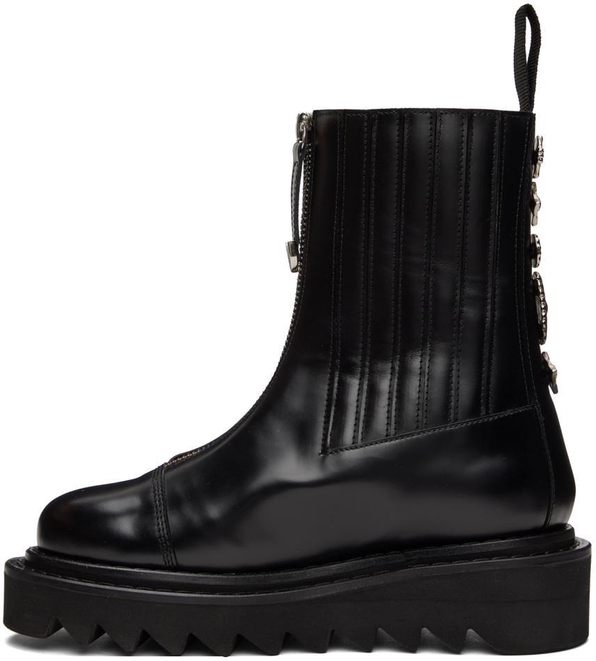商品Toga Pulla|Black Side Gore Zip Boots,价格¥3456,第5张图片详细描述
