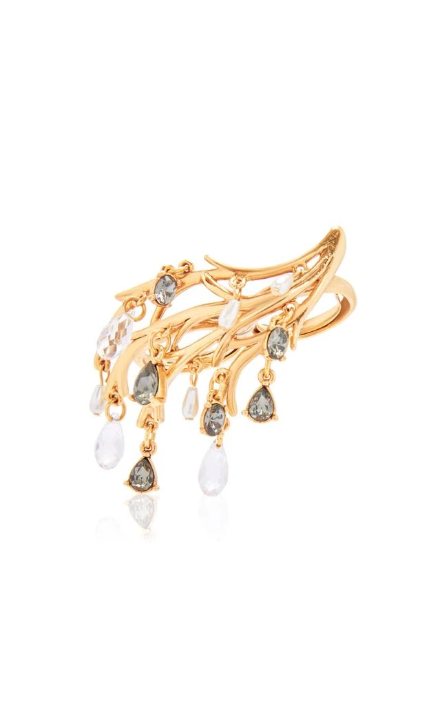 商品Oscar de la Renta|Oscar de la Renta - Crystal & Pearl Branch Double Ring - White - OS - Moda Operandi - Gifts For Her,价格¥1654,第1张图片