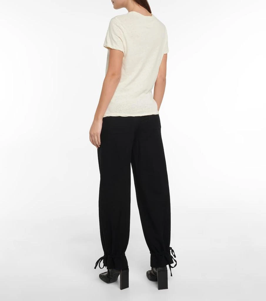 商品Acne Studios|印花棉质与亚麻T恤,价格¥1443,第3张图片详细描述