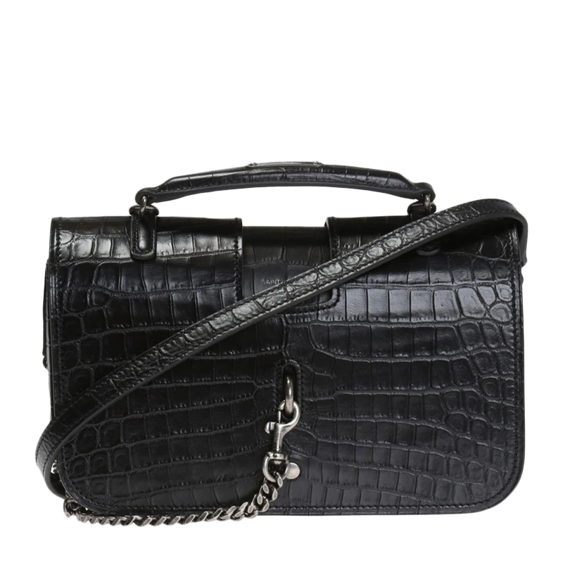商品[国内直发] Yves Saint Laurent|YSL 圣罗兰 女士黑色链条装饰手提单肩包 486638-DZE0D-1000,价格¥11383,第1张图片