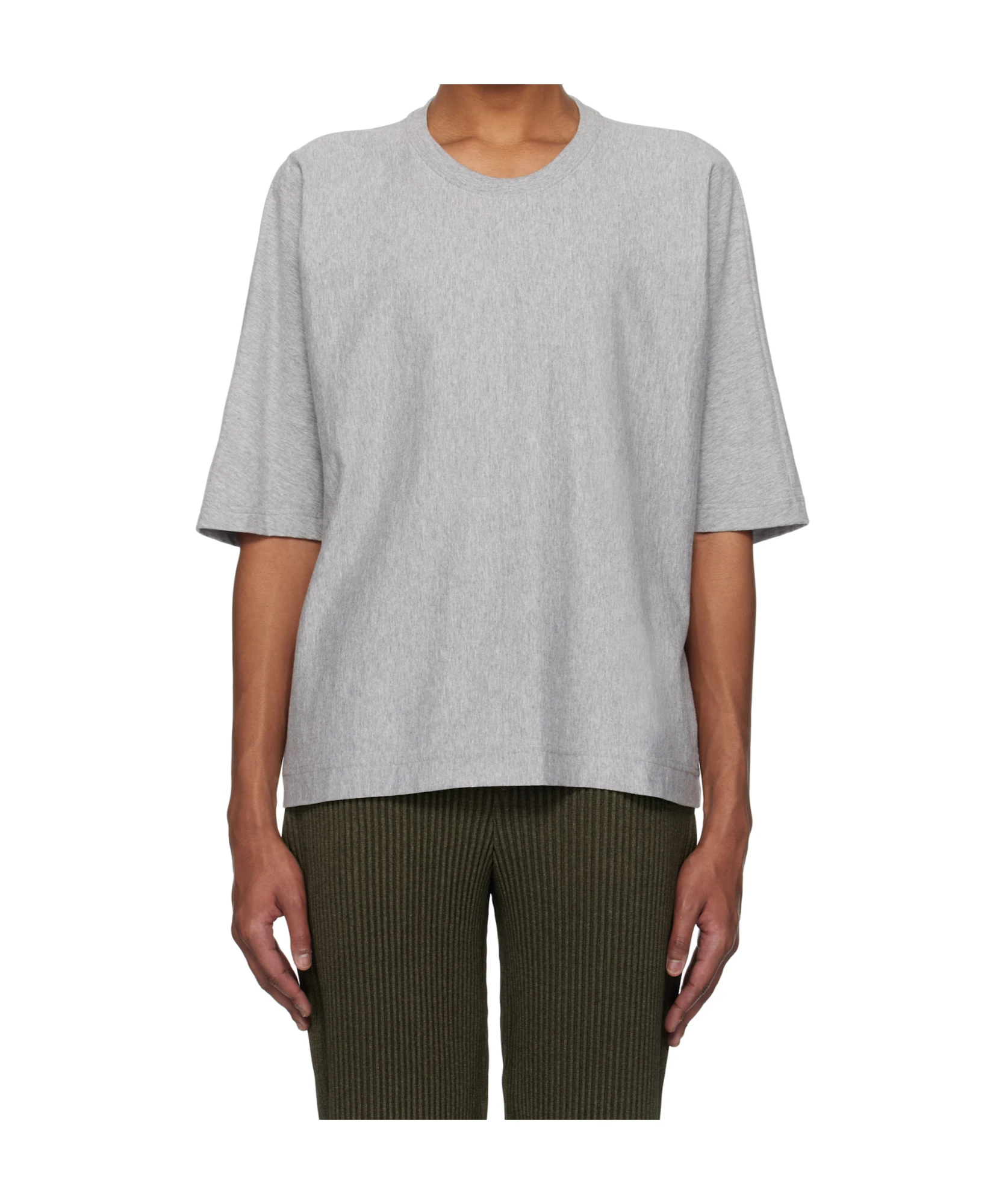 商品【商品预售7天】 Homme Plissé Issey Miyake|Homme Plissé Issey Miyake 男士T恤 HP56JK31012 灰色,价格¥1184,第1张图片