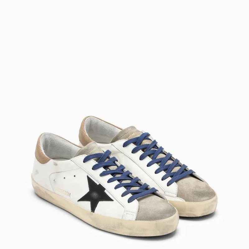 商品Golden Goose|White/taupe/black Super-star low sneakers,价格¥3610,第2张图片详细描述