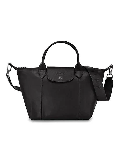 商品Longchamp|Le Pliage Cuir Medium Handbag with Strap,价格¥3623,第1张图片