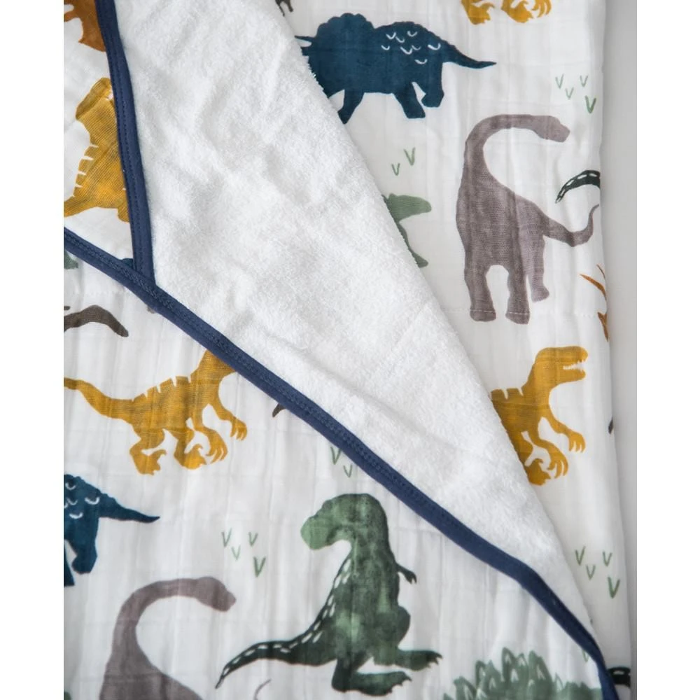 商品Little Unicorn|Dino Friends Cotton Muslin Big Kid Hooded Towel,价格¥298,第2张图片详细描述