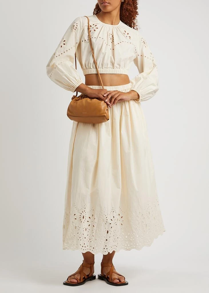 商品Rhode|Adeline cream cropped broderie anglaise top,价格¥1314,第4张图片详细描述