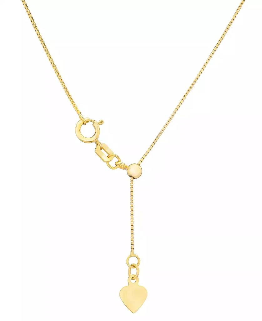 商品Macy's|14k Gold Necklace Adjustable 16-20" Box Chain (5/8mm) (Also in White and Rose Gold),价格¥1637,第2张图片详细描述