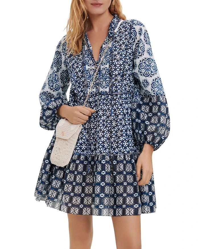 商品Maje|Renzani Mixed Print Babydoll Dress,价格¥1452,第1张图片