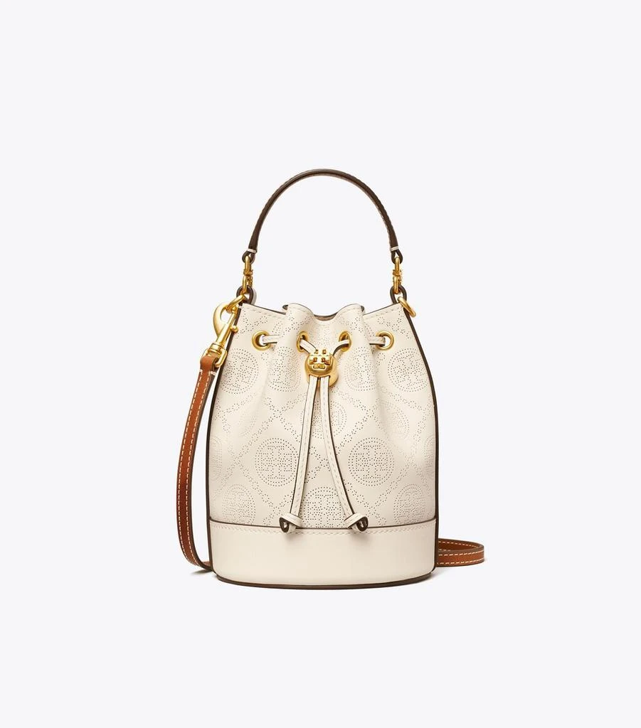 商品Tory Burch|Mini T Monogram Perforated Bucket Bag,价格¥3306,第2张图片详细描述